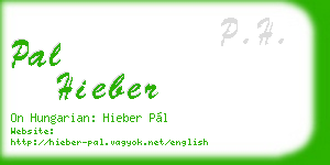 pal hieber business card